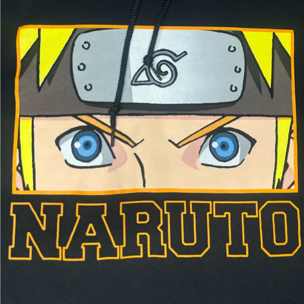 Naruto Shippuden Collection Hoodie Black Anime Graphic Pullover Size Medium - Picture 10 of 15